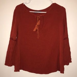 Cotton On Boho Gauze Bell Sleeve Peasant Blouse